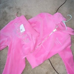 Pink forever 21 x juicy couture sweat suit ( wore 1 tag is not included )